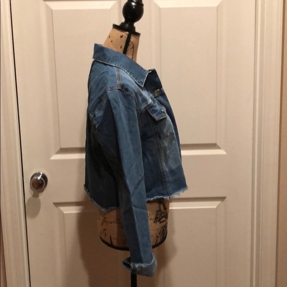 Love tree Denim jean crop jacket - Picture 7 of 8